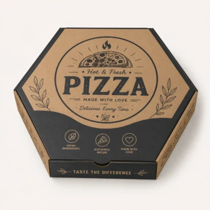 Custom Hexagonal Pizza Boxes