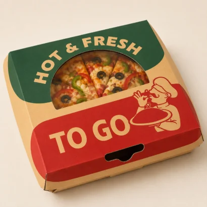 Custom F-Flute Pizza Window Boxes